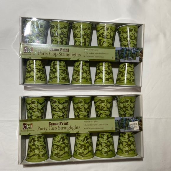 String Lights. End to End Connection. Camouflage Print. New in the Box. 2 Sets. - Picture 1 of 7